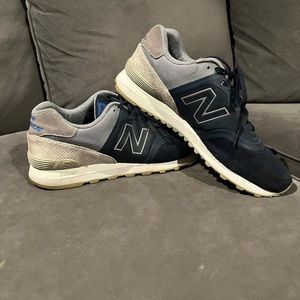 Navy blue New Balance 574s, size 11. Good-used condition!
